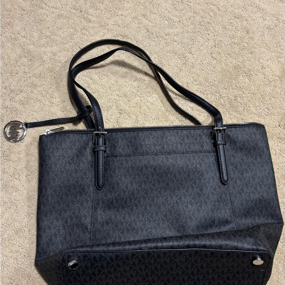 Michael Kors Black MK Logo Tote